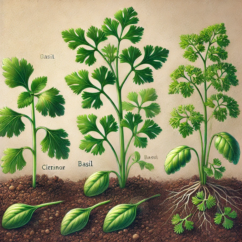 Cilantro, Albahaca, Perejil